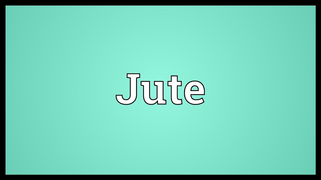 Jute Meaning - YouTube