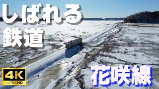 Frozen rail way - 雪原鉄道 - #JR花咲線 #北海道 #厚岸町 #4K