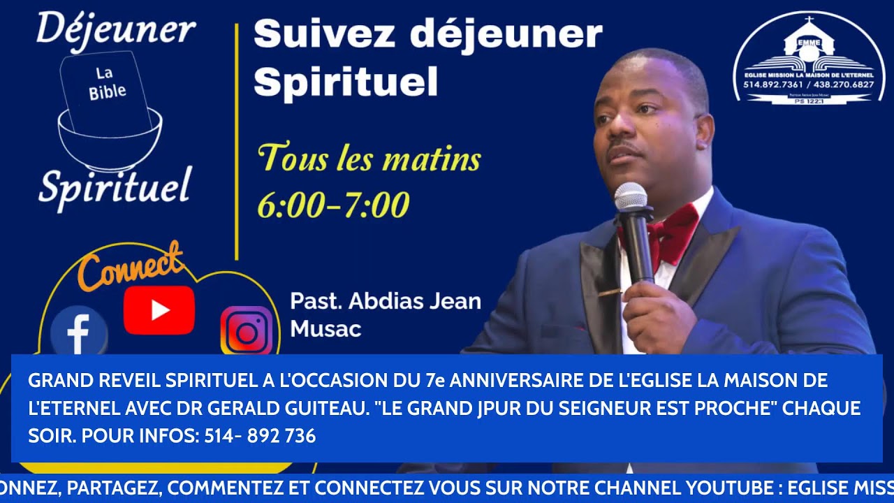 DEJEUNER SPIRITUEL AVEC PAST ABDIAS