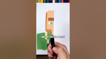 Drawing A Villager From A Minecraft Movie! #minecraft #drawing #shorts