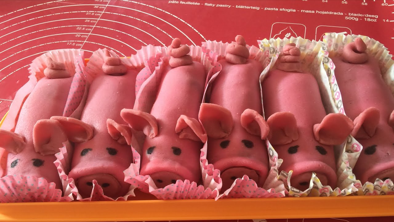 Petits cochons rose en pâte d’amande @thermofansylvieconseillere8988 ...
