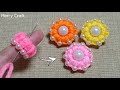 Amazing Woolen Flower Ideas with Finger - Hand Embroidery Trick - Easy Flower Making - Wool Design