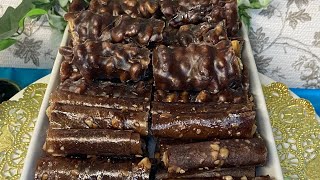 How to make walnut sweet cujuk  طريقة عمل الملبن او السجق وصفة كتير وطيبة وسهلة التحضير