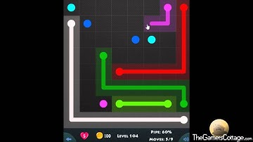 Flow Game Level - 254 [8x8] Basic Pack Connect the Dots