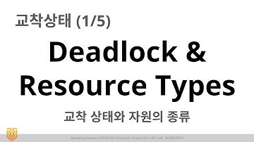[OS] Lec 7. Deadlock (1/5) - Deadlock and Resource types / 운영체제 강의