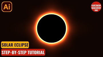 How to Make a Solar Eclipse in Illustrator | Neon Light Effect in Adobe Illustrator | Tutorial