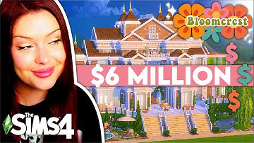 OVER $6 MILLION Mansion Build in The Sims 4 // Sims 4 Bloomcrest Budget Build Challenge