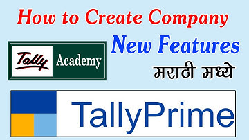 how to create company in tally prime marathi tutorials tally prime company creation #tallytutorials