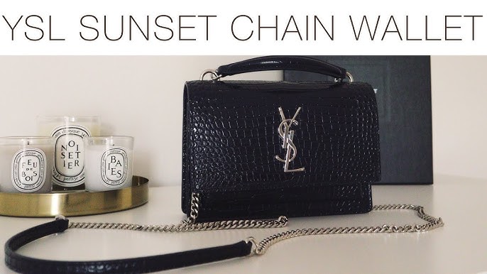 Saint Laurent Sunset Monogram Leather Chain Wallet – STYLISHTOP