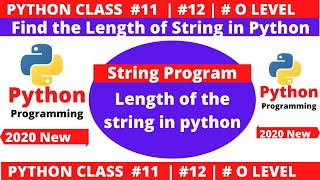 python program : length of the string in python | python program to find the length of the string