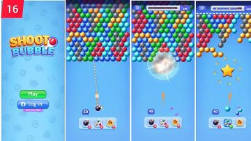 16, "Classical bubble shooter" Mobile game gameplay, Android game  gameplay.