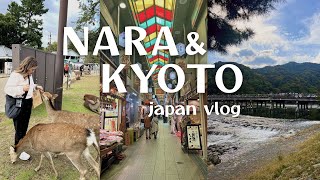 Nara & Kyoto Japan vlog 🇯🇵 | feeding deer, kamo river, arashiyama, nishiki market, osaka castle