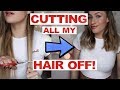 CUTTING ALL MY HAIR OFF WITH KITCHEN SCISSORS | Vlogmas Day 4