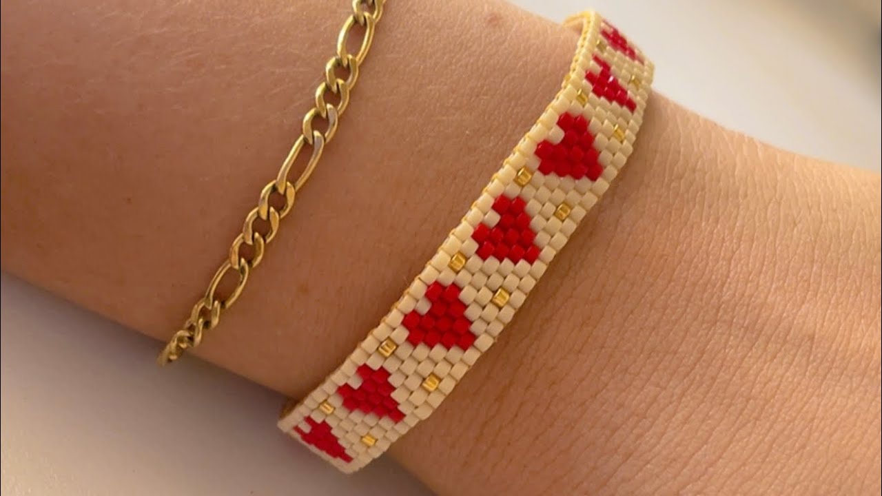 Cómo realizar pulsera con cuentas Miyuki paso a paso❤️ peyote impar con Miyuki ❤️