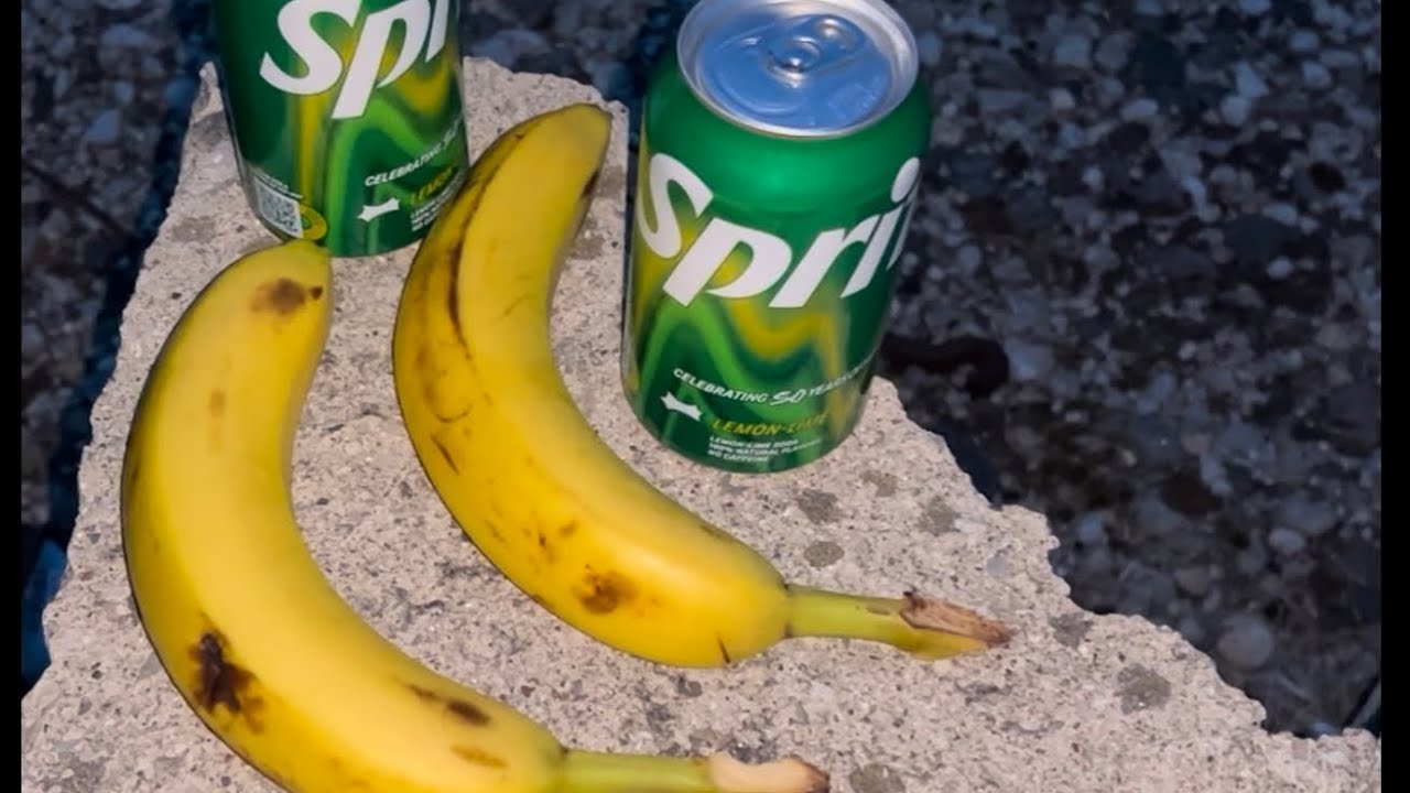 Sprite and banana challenge🍌 (FAIL) YouTube