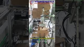 Fishhook Cartoning Machine---Box Erecting#automaticcartoning #packagingmachinery