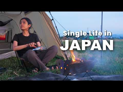 Video Solo Camping in Hokkaido ?? | A Night by the Fire, Falling Asleep to Frog Songs