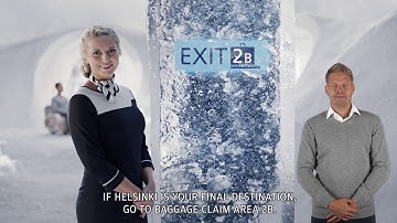 In-flight video: Arrival in Helsinki video with international sign language