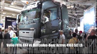 volvo fh16 8x4 2015 vs mercedes benz actros 4163 slt ls 2015