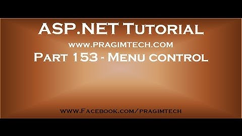 Part 153   Menu control in asp net