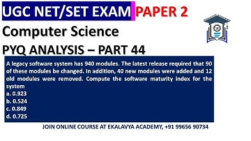 (Tamil) TNSET 2021 | Paper 2 Computer Science | Software Maturity Index | UGC NET | PGTRB | Part 44