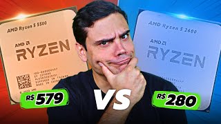 R$280 sem TAXA! AMD Ryzen 2600 vs 5500, QUAL MELHOR CxB?