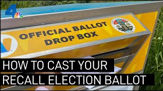 Here's How to Cast Your Ballot for the Recall Election | NBCLA