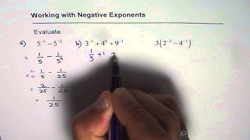 01 Evaluate Expression with Negative Exponents