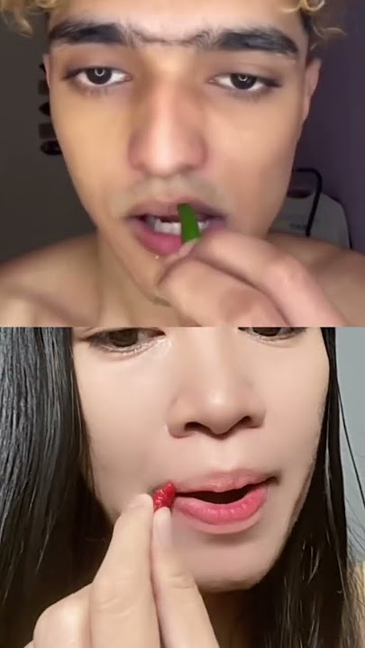 1 red lip kitchen ingredient as if embroidered
