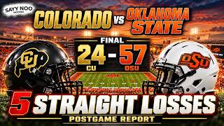Coach Prime & Colorado Buffs Lose 5 Straight, BLOWN OUT 57–24 by Oklahoma State | Postgame