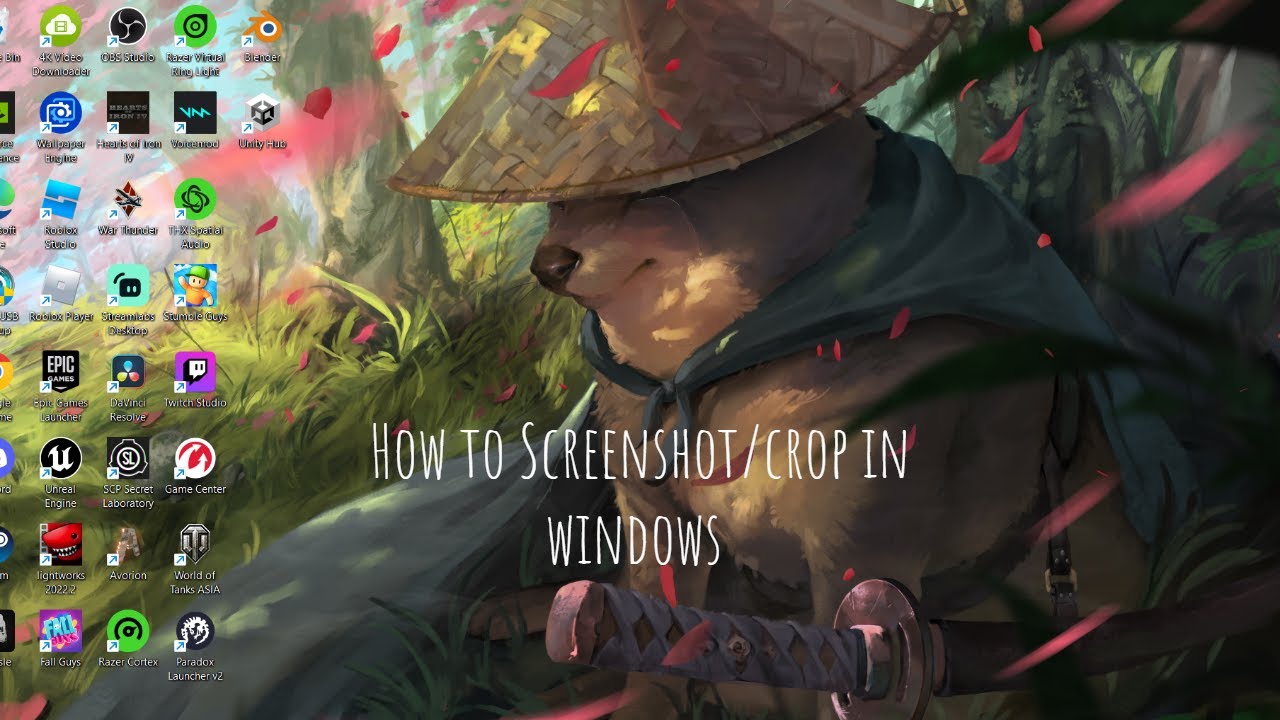 How to screenshot/crop in windows 10/11 - YouTube