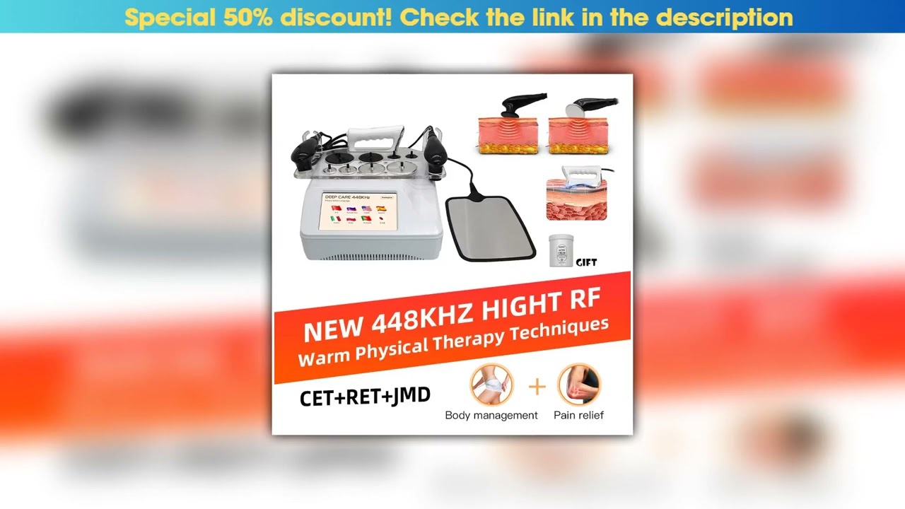 Best Portable 448k INDIBA CET RET RF Physical Therapy Relieve Pain Deep Warm 12CM  Lose Weight  Lif