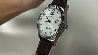 BERNY Men's Classic Dress Quartz Watch BERNY VJ76 Easy Read Analog Soft Leather 3A screenshot 5