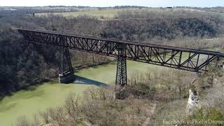 Flying around the High Bridge Park in Wilmore, Kentucky (4K)