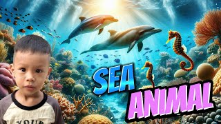 Learning 50 Sea Animal Names in English | Kids' Educational Underwater Adventure Video