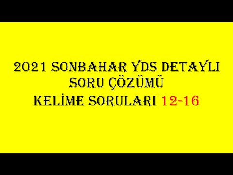 2021 Sonbahar YDS