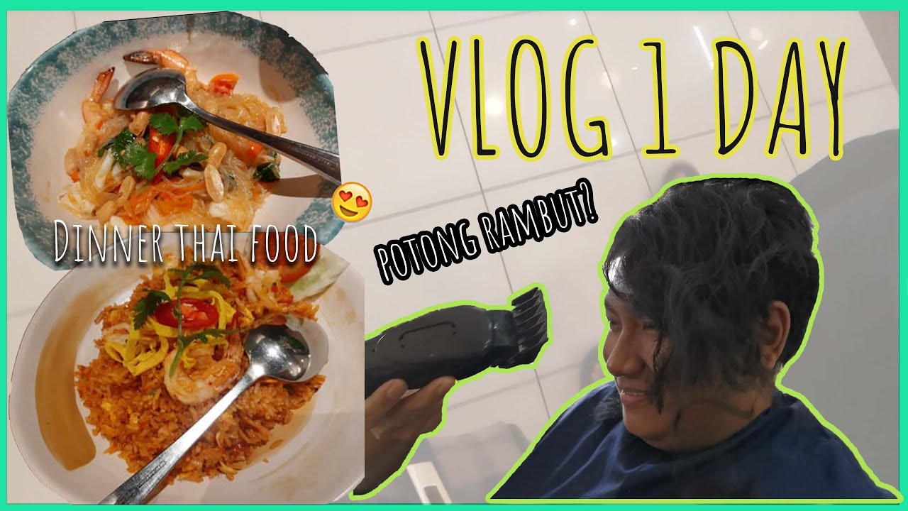Vlog1day with us New hair style  POTONG  RAMBUT  YouTube