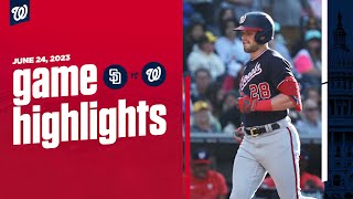 Padres vs. Nationals Game Highlights (6\/24\/23) | MLB Highlights