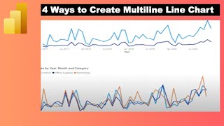 how to create multiple lines in power bi line chart with dimension or measure