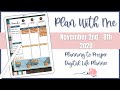 Plan With Me | November 2nd thru 8th 2020 | Planning to Prosper Digital Life Planner & Stickers |