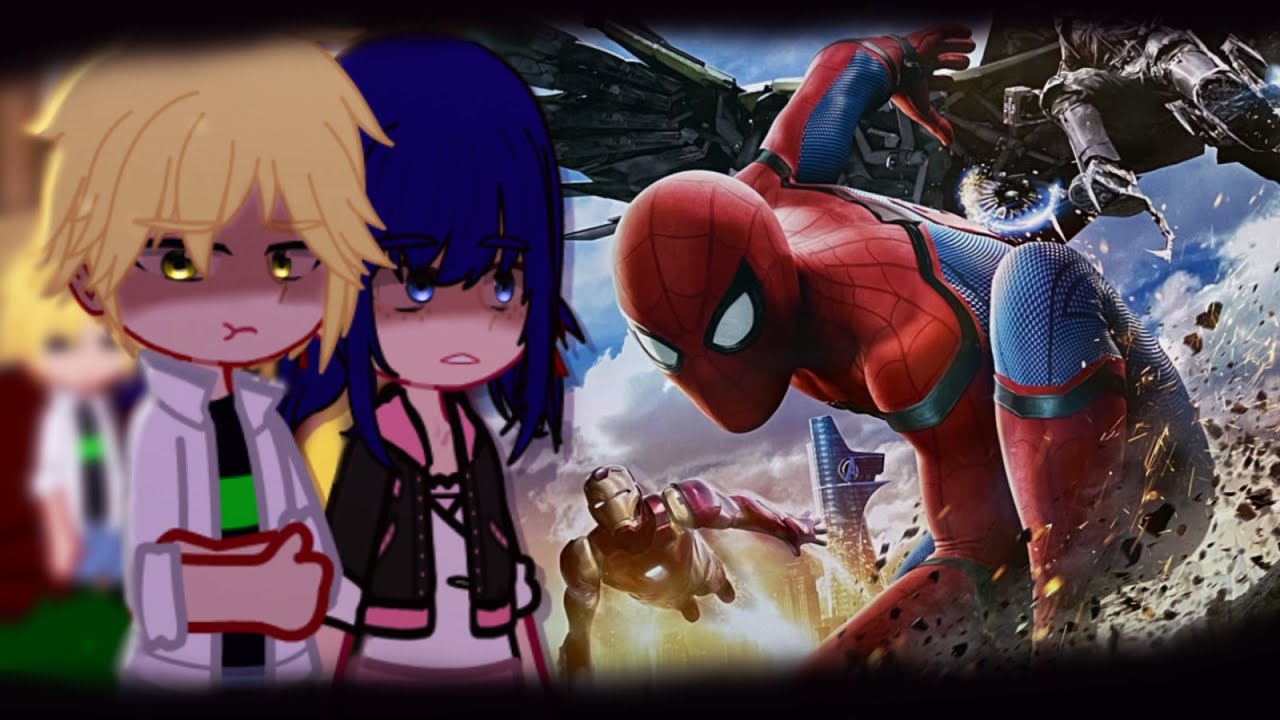 Реакция MLB на Человека-паука/Питера как будущего парня Маринетт | MCU | Gacha Nebula | 1/1 | Удв...