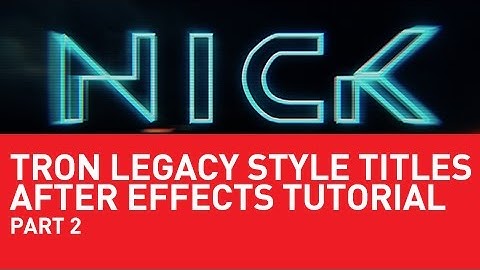 Tron legacy Style titles in After Effects tutorial [part 02]