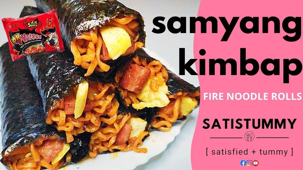 Homemade Samyang Kimbap Recipe Spicy Noodle Sushi Rolls 🍣🔥