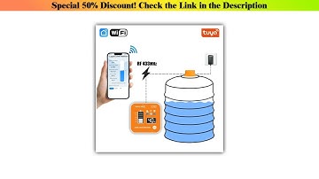 First Look ME201R Tuya APP Ultrasonic Level Sensor with LCD Display Temperature Indicator Time Disp