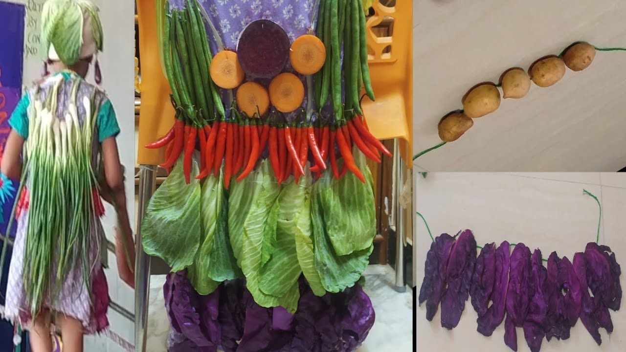 Vegetables |Fancy Dress Competition| vegetable Basket costume idea home with speech| மாறுவேடப்போட்டி