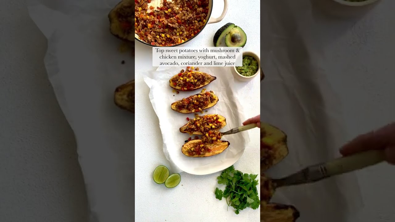 Mexican Mushroom and Chicken Sweet Potatoes – Made By Mandy for SA Mushrooms