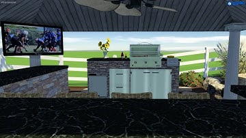 Mt. Airy Maryland Swimming Pool with Swim Up Bar and Landscaping