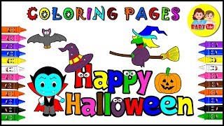 Halloween Coloring Page Happy Halloween Coloring Color Learning