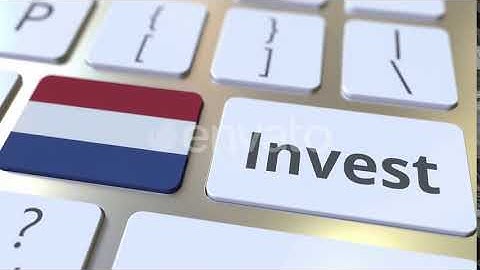 INVEST Text and Flag of the Netherlands on Computer Keyboard | Motion Graphics - Envato elements