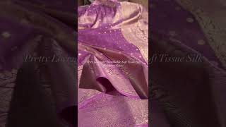 Pretty Lavender Shade Breathable Soft Tissue Silk Banarasi Saree with Traditional Buti Weave Price
